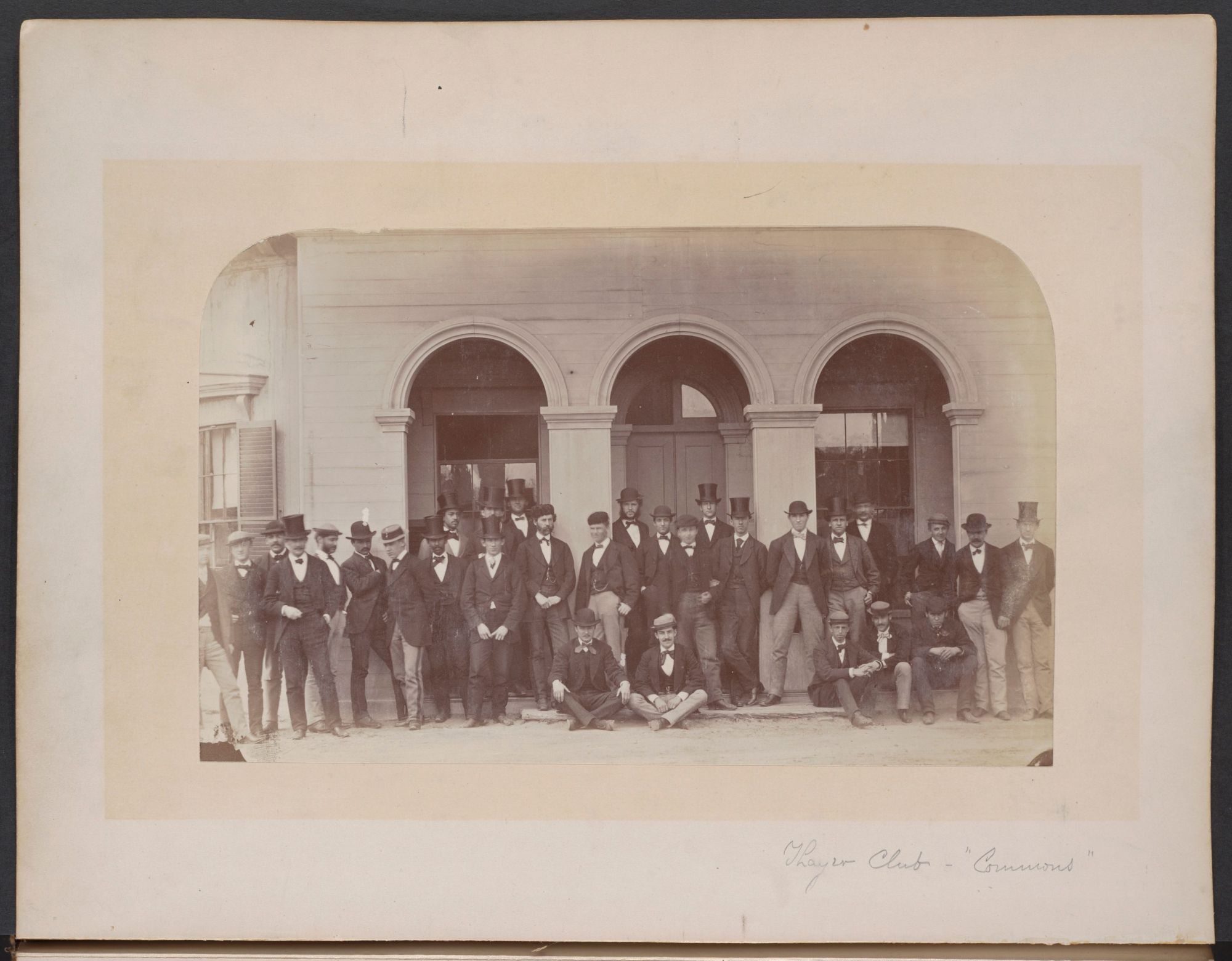 An old photo of the Harvard Thayer club