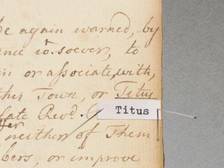 Cursive writing on an old sheet of paper