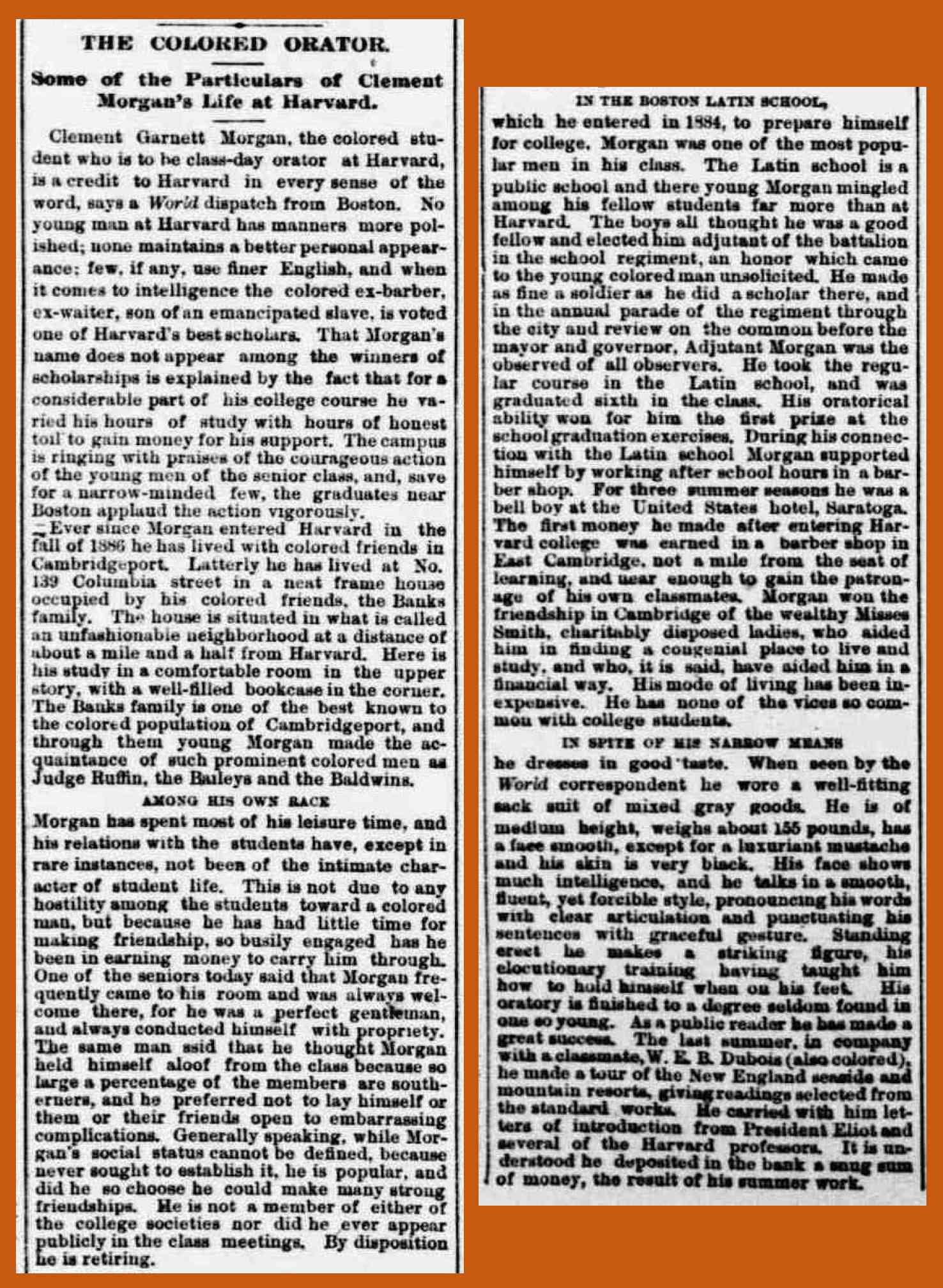 An article about Clement Morgan