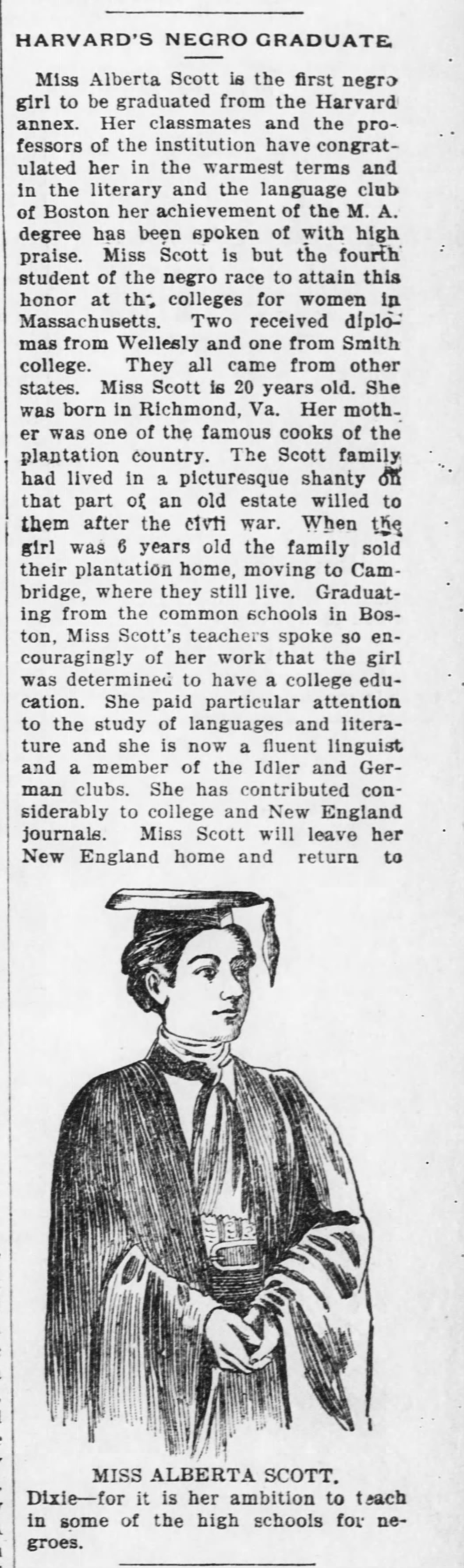 An article about Alberta Scott