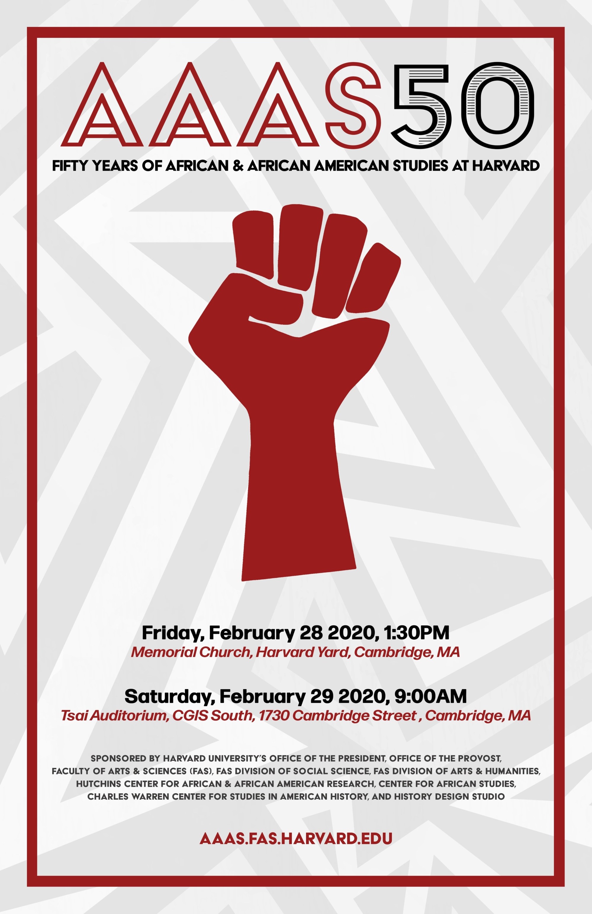 A poster for African and African American Studies' 50th anniversary