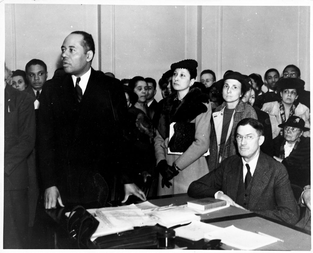 Charles Hamilton Houston in a courtroom