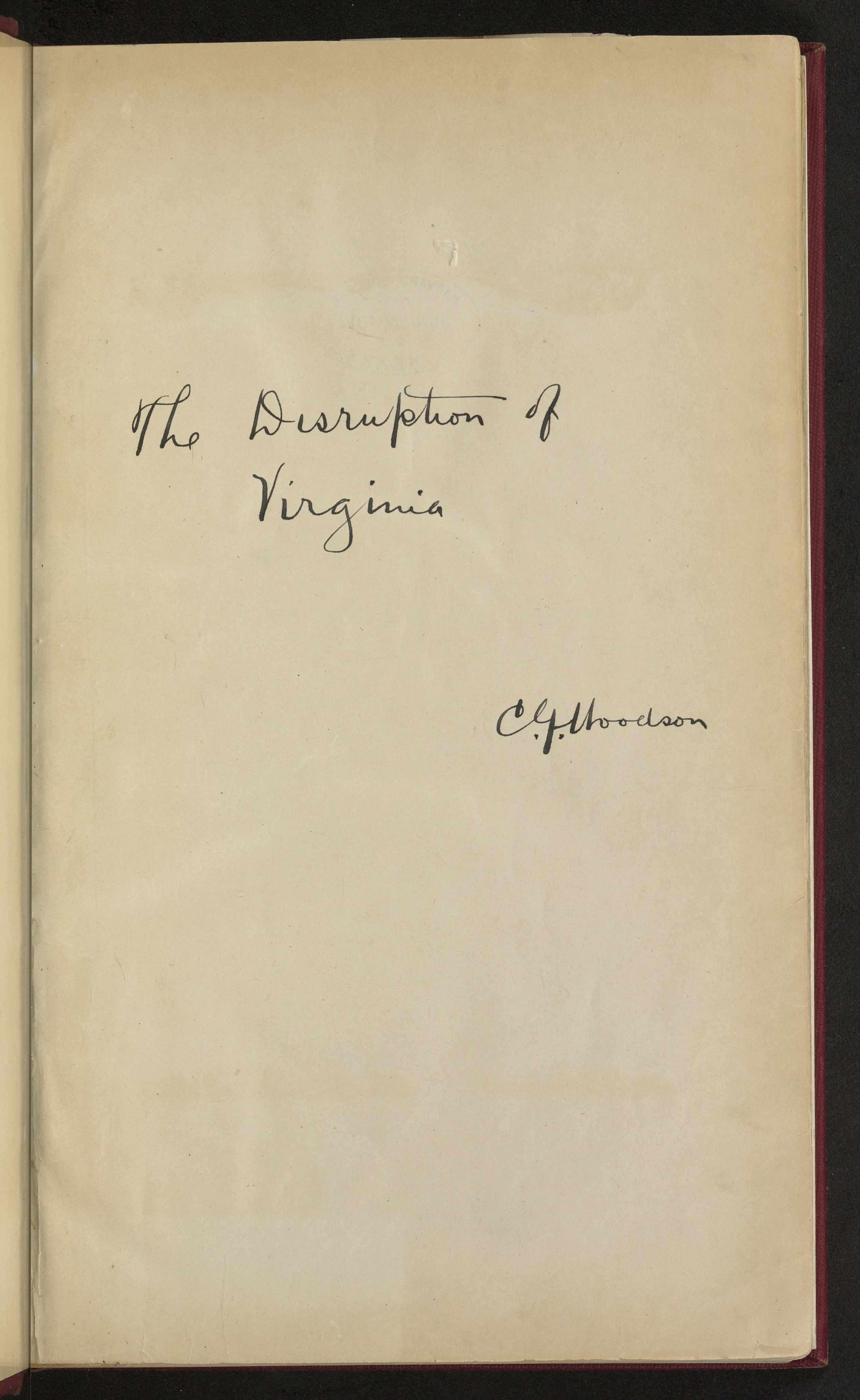 The cover of Carter Woodsons Ph.D.