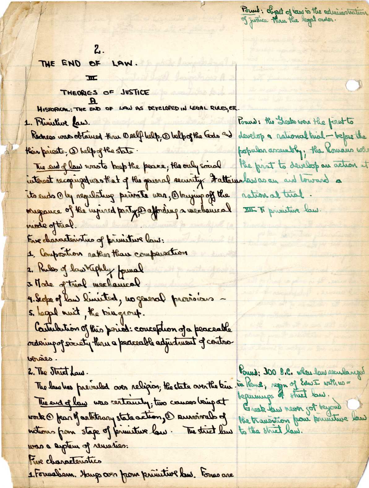 A note written by Charles Hamilton Houston