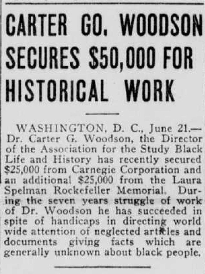 An article about Carter Woodson