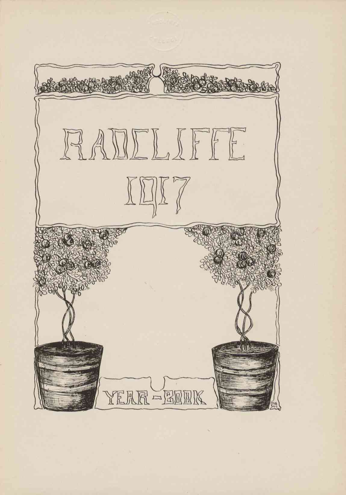 The inside page of a 1917 Radcliffe yearbook