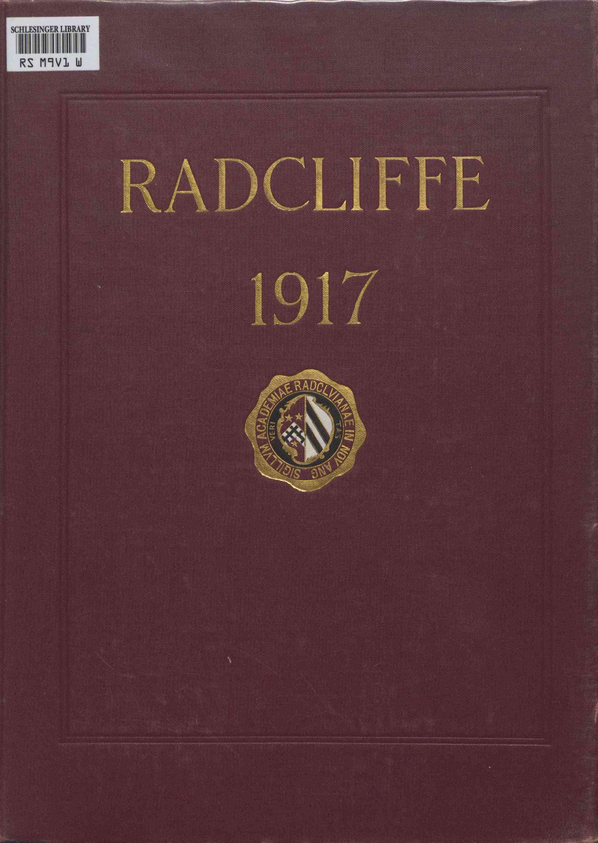 The cover of Radcliffe's 1917 yearbook