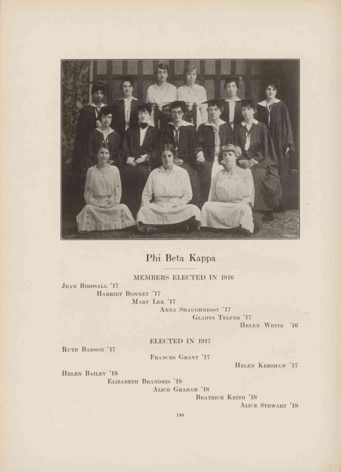 Radcliffe’s Iota Chapter of Phi Beta Kappa