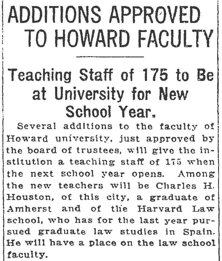 An article about Charles Houston