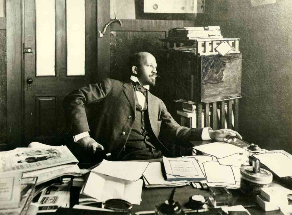 W.E.B. Du Bois at his desk