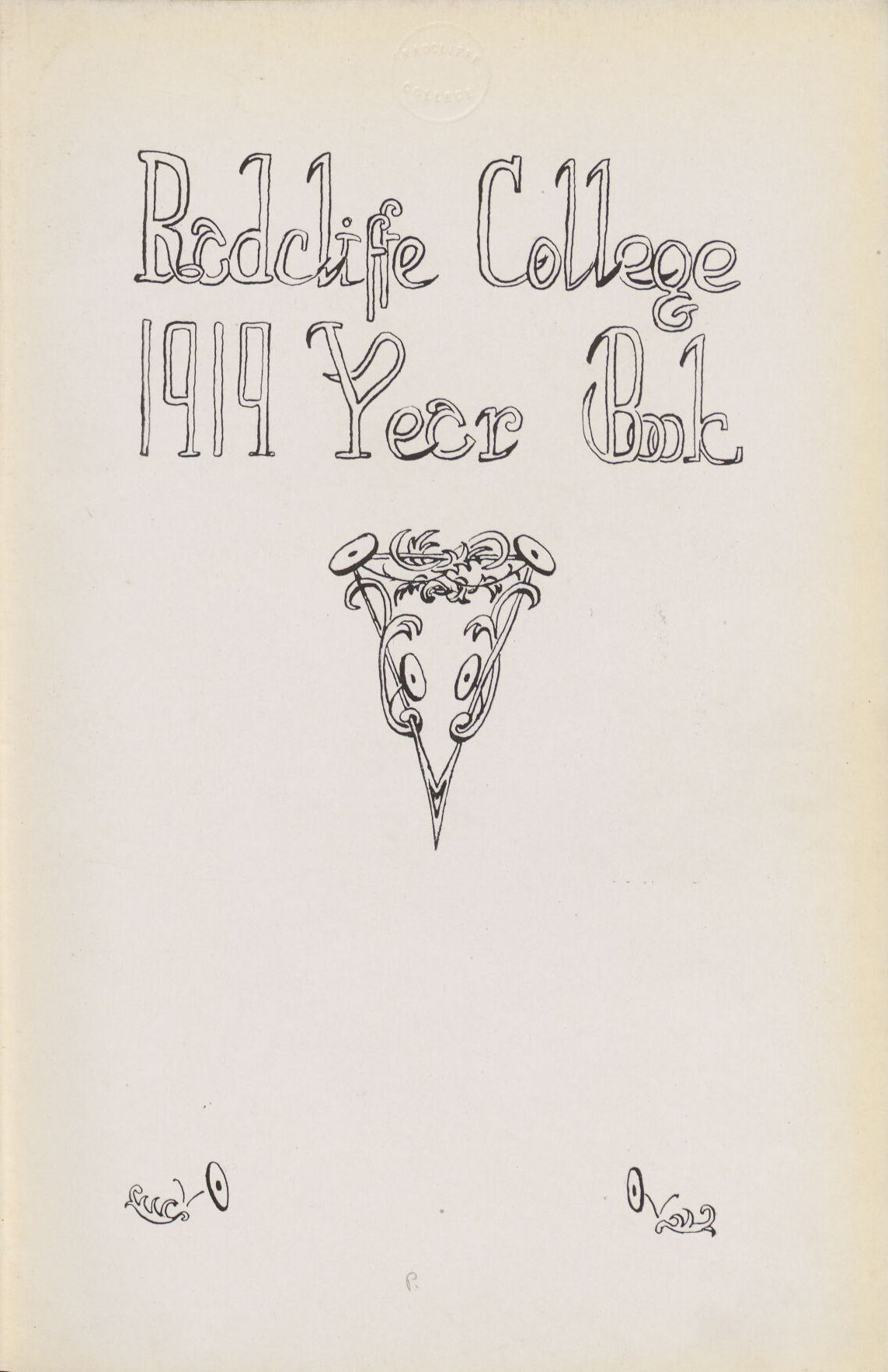 The inside page of the 1919 Radcliffe Yearbook