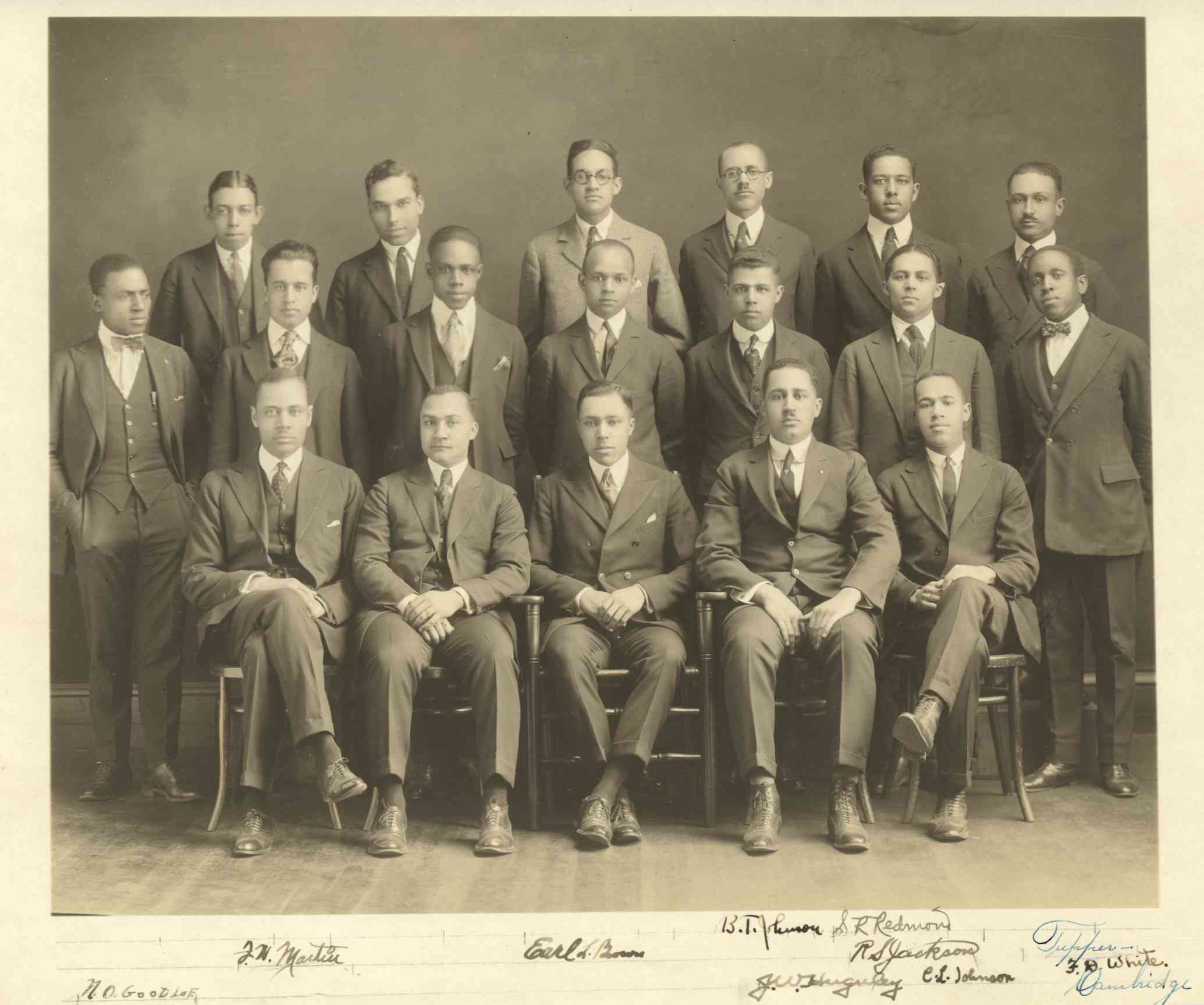 Members of Harvard's chapter of Alpha Phi Alpha fraternity
