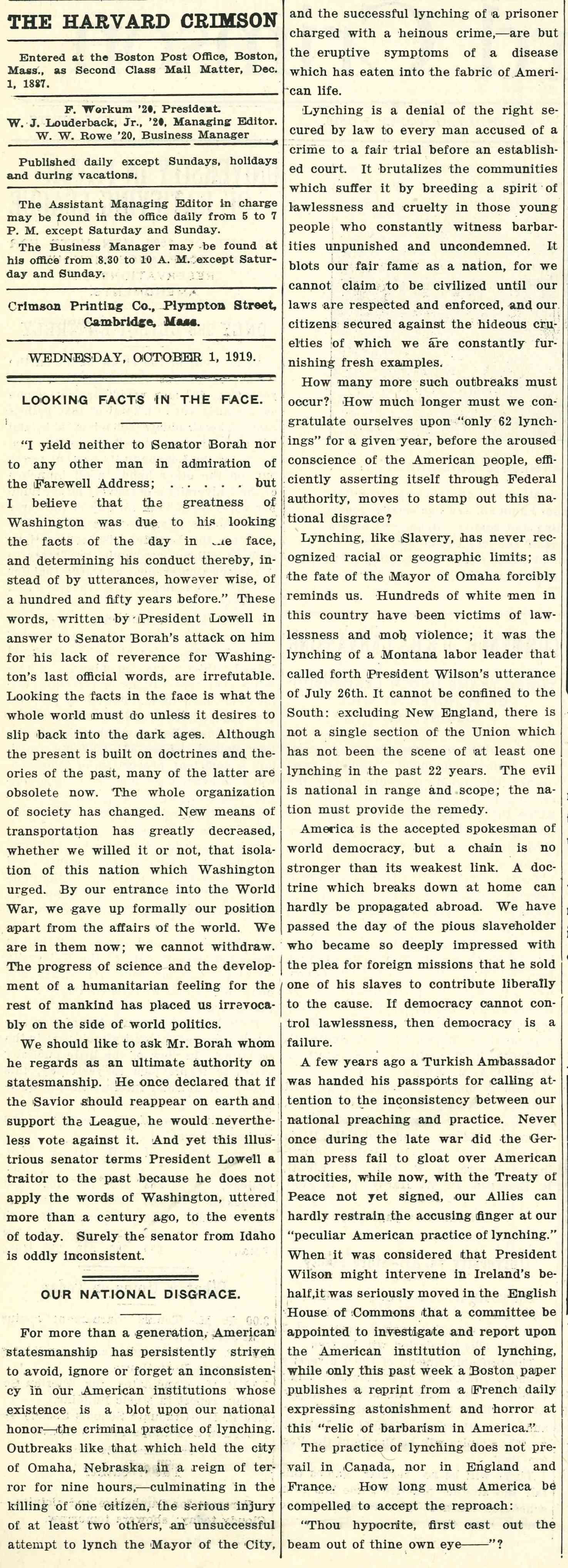 A Harvard Crimson article