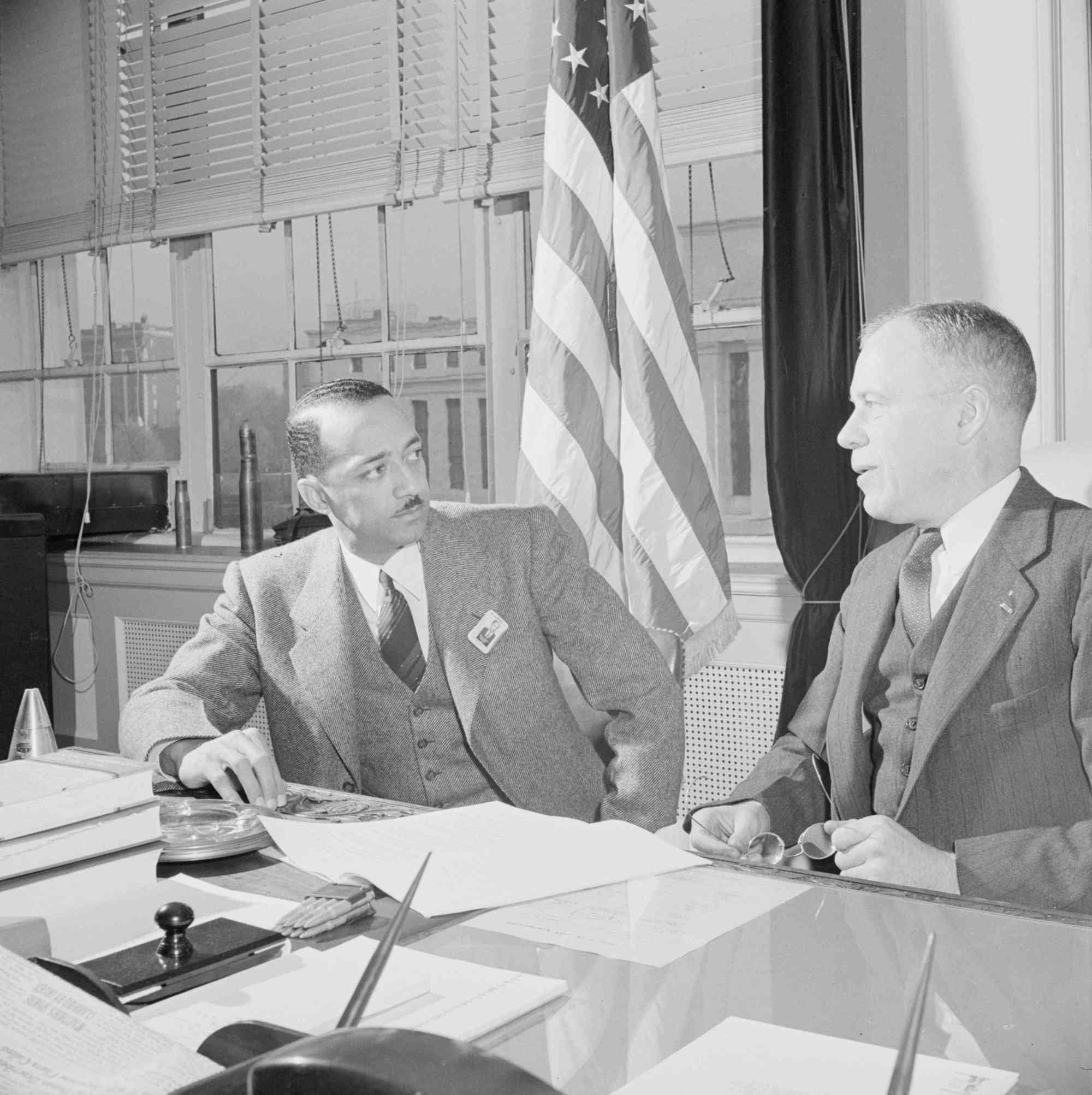 William H. Hastie with U.S. Under Secretary of War Robert Patterson