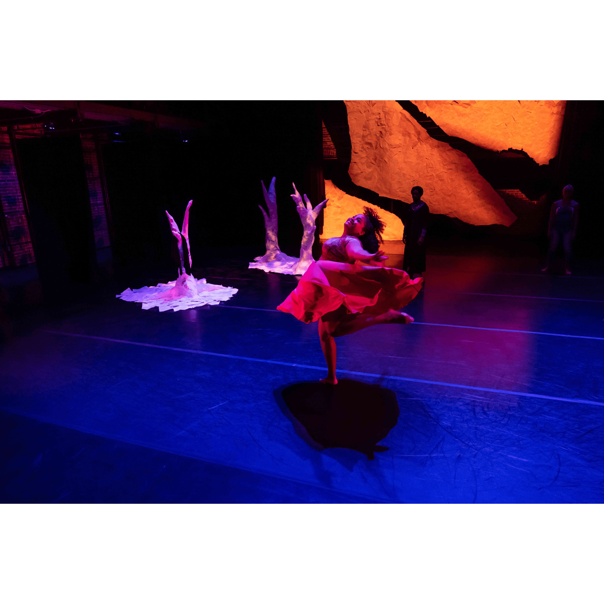 A modern production of Bonner's play “The Purple Flower.”