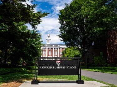 A photo of Harvard Business School campus